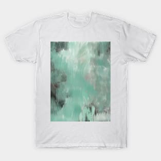 Bottle green earthy mist abstract art T-Shirt